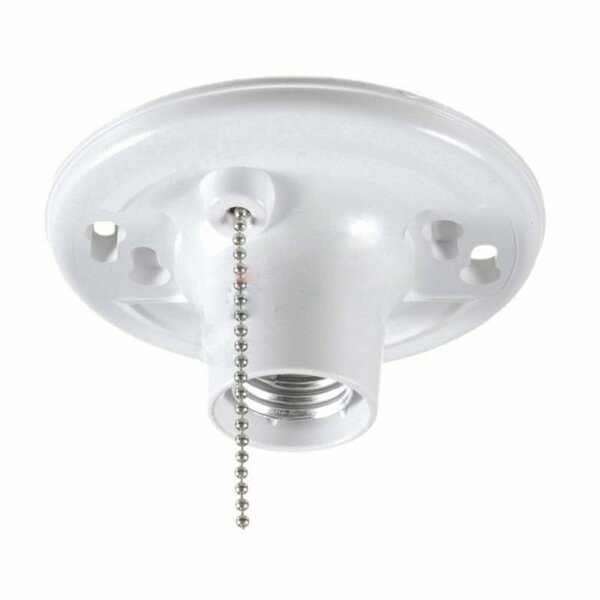 American Imaginations 660W Round White Bulb Holder Plastic AI-37038